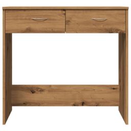 Berkfield Home Desk Artisian Oak 80x40x75 cm Engineered Wood in Brown - Size: 80 x 40 x 75 cm - thumbnail 5
