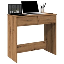 Berkfield Home Desk Artisian Oak 80x40x75 cm Engineered Wood in Brown - Size: 80 x 40 x 75 cm - thumbnail 4