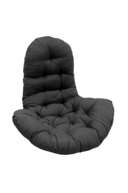 Living and Home Outdoor T-Shaped Egg Chair Cushion Hanging Swing Chair Pad, Black - image 1