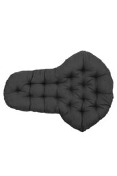 Living and Home Outdoor T-Shaped Egg Chair Cushion Hanging Swing Chair Pad, Black - thumbnail 5