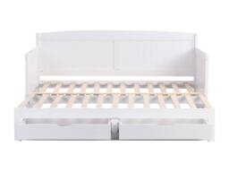 Vente-unique Trundle Bed 90 X 190 Or 180 X 190 Cm - With Extendable Base and in White - Size: Single - thumbnail 8