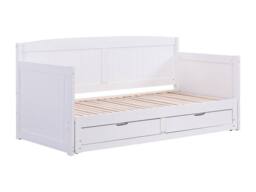 Vente-unique Trundle Bed 90 X 190 Or 180 X 190 Cm - With Extendable Base and in White - Size: Single - thumbnail 5