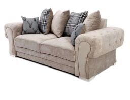 Furniture 786 Verona Scatter Back 3+2 Seater Sofa Set in Beige - thumbnail 4