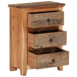 Berkfield Home Side Cabinet 55x33x75 cm Solid Wood Acacia in Brown - Size: 55 x 33 x 75 cm - thumbnail 3