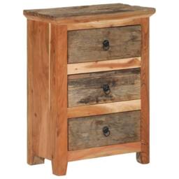 Berkfield Home Side Cabinet 55x33x75 cm Solid Wood Acacia in Brown - Size: 55 x 33 x 75 cm - thumbnail 2