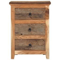 Berkfield Home Side Cabinet 55x33x75 cm Solid Wood Acacia in Brown - Size: 55 x 33 x 75 cm - thumbnail 4