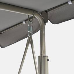 OHS Geo Print Garden Swing Chair Outdoor Hanging 3 Seater Bench Sun Shade in Grey - thumbnail 8