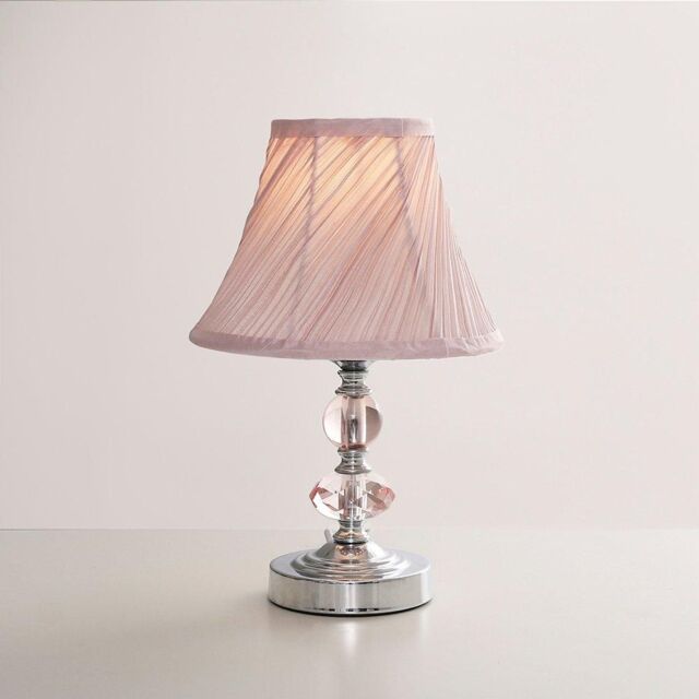 ValueLights Jaigier Pair of Silver Table Lamps Touch On/Off Dimmable - image 1