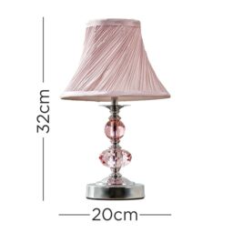 ValueLights Jaigier Pair of Silver Table Lamps Touch On/Off Dimmable - thumbnail 6
