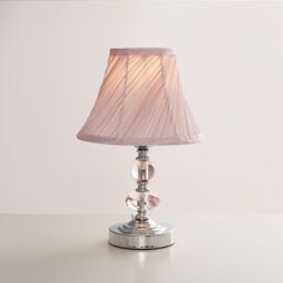 ValueLights Jaigier Pair of Silver Table Lamps Touch On/Off Dimmable - thumbnail 1