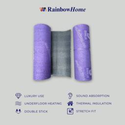 RainbowHome Radiance Stair Runner Underlay in Purple - Size: 67 cm x 550 cm - thumbnail 2