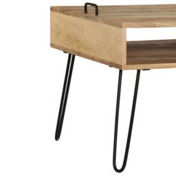 Berkfield Home TV Stand Solid Mango Wood 110x35x45 cm in Brown - Size: 110 x 35 x 45 cm - thumbnail 7