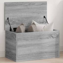Berkfield Home Storage Box Grey Sonoma 60x35x35 cm Engineered Wood - Size: 60 x 35 x 35 cm - thumbnail 2