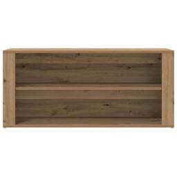 Berkfield Home Shoe Bench Artisan Oak 100x35x45 cm Engineered Wood in Brown - Size: 100 x 35 x 45 cm - thumbnail 4