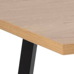 Wyld Haus Wellington Dining Set Natural Oak Effect Table Black Legs 4 Chairs - thumbnail 5