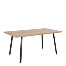 Wyld Haus Wellington Dining Set Natural Oak Effect Table Black Legs 4 Chairs - thumbnail 2