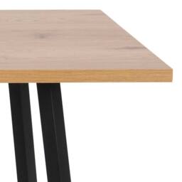 Wyld Haus Wellington Dining Set Natural Oak Effect Table Black Legs 4 Chairs - thumbnail 4