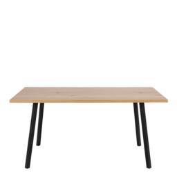 Wyld Haus Wellington Dining Set Natural Oak Effect Table Black Legs 4 Chairs - thumbnail 3