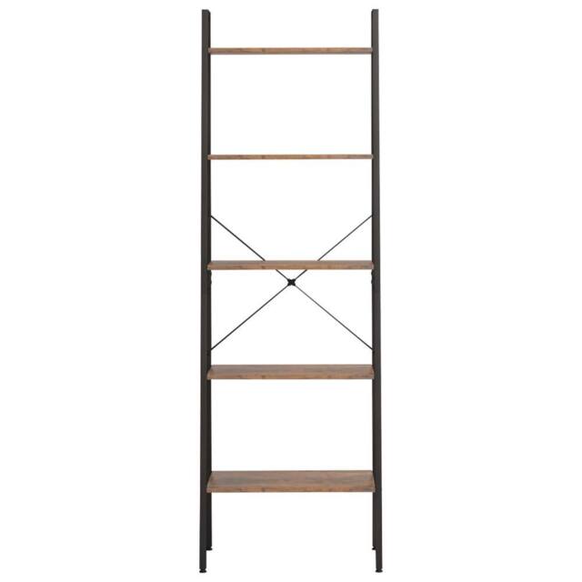 Berkfield Home Practical 5-Tier Standing Shelf Dark Brown & Black 56x35x174 cm - Size: 56 x 35 x 174 cm - image 1