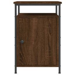 Berkfield Home Durable Bedside Cabinets 2 pcs Brown Oak 40x42x60 cm Engineered Wood - Size: 40 x 42 x 60 cm - thumbnail 7