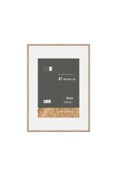 nielsen Skava A1 Wooden Picture Frame With A2 Mount & Glass Front in Light Oak - thumbnail 1