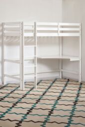 Home Discount Vida Designs Sydney Bunk Bed Frame With Desk Kids Bedroom Furniture in White - Size: Single - thumbnail 6