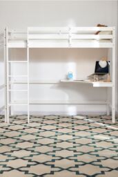 Home Discount Vida Designs Sydney Bunk Bed Frame With Desk Kids Bedroom Furniture in White - Size: Single - thumbnail 3