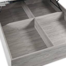 Cheshire Alder Ottoman Storage Bed - Grey Oak - Double (135cm) - thumbnail 7