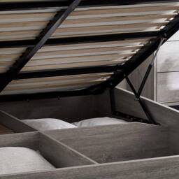 Cheshire Alder Ottoman Storage Bed - Grey Oak - Double (135cm) - thumbnail 8