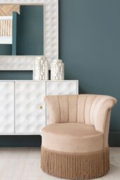 Orsina White Square Wall Mirror, Weathered Mango Wood Frame with Dimpled Texture, Accent Mirror - thumbnail 2