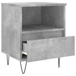 Berkfield Home Bedside Cabinets 2 pcs Concrete Grey 40x35x50 cm Engineered Wood - Size: 40 x 35 x 50 cm - thumbnail 6