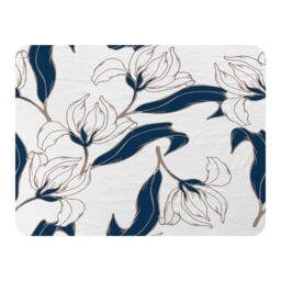 Benjamin Tate Design White Flowers Blanket in Natural - Size: 120 cm x 150 cm - thumbnail 1