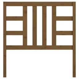 Berkfield Home Bed Headboard Honey Brown 96x4x100 cm Solid Wood Pine - Size: 96 x 4 x 100 cm - thumbnail 4