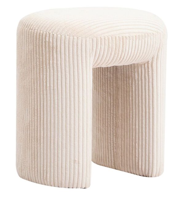 Nordlys Beige Velvet Lounge Pouf - image 1