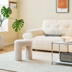 Nordlys Beige Velvet Lounge Pouf - thumbnail 6