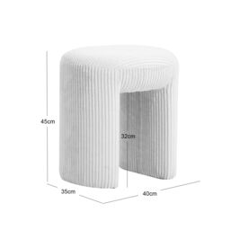 Nordlys Beige Velvet Lounge Pouf - thumbnail 5