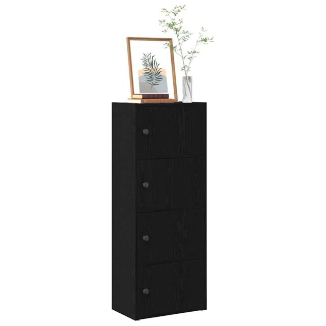 Berkfield Home Bookcase Black Oak 40x24x102 cm Engineered Wood - Size: 40 x 24 x 102 cm - image 1
