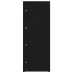 Berkfield Home Bookcase Black Oak 40x24x102 cm Engineered Wood - Size: 40 x 24 x 102 cm - thumbnail 4