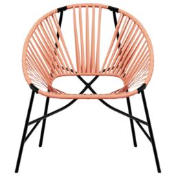Berkfield Home Garden Egg Chair Black & Orange Poly Rattan - thumbnail 4