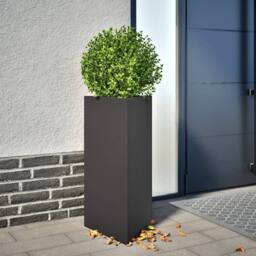 Berkfield Home Garden Planters 2 pcs Black Triangular 40x34.5x70 cm Steel - thumbnail 2