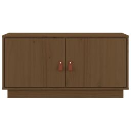 Berkfield Home TV Cabinet Honey Brown 80x34x40 cm Solid Wood Pine - Size: 80 x 34 x 40 cm - thumbnail 6