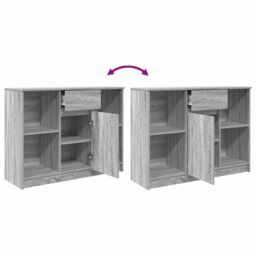 Berkfield Home Sideboard with Drawer Grey Sonoma 101x35x76 cm Engineered Wood - Size: 101 x 35 x 76 cm - thumbnail 9