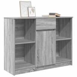 Berkfield Home Sideboard with Drawer Grey Sonoma 101x35x76 cm Engineered Wood - Size: 101 x 35 x 76 cm - thumbnail 4