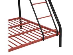 Vente-unique Bunk Beds - 90 & 140 X 190 Cm - Steel - Black & Red - ELEVATIO IV - Size: Double - thumbnail 9
