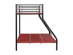 Vente-unique Bunk Beds - 90 & 140 X 190 Cm - Steel - Black & Red - ELEVATIO IV - Size: Double - thumbnail 6