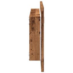 Berkfield Home LED Bathroom Mirror Old Wood 100x8.5x37 cm Engineered Wood in Brown - thumbnail 6
