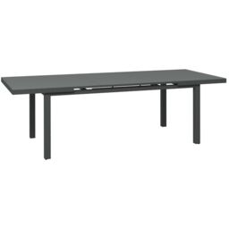 OUTSUNNY Extending Garden Table Outdoor for 6-8 People, Aluminium Frame in Charcoal - thumbnail 2