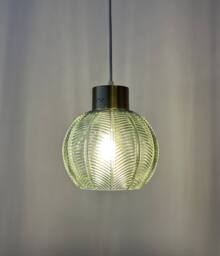 K LIVING Leaves Green Glass Light Pendant - thumbnail 2