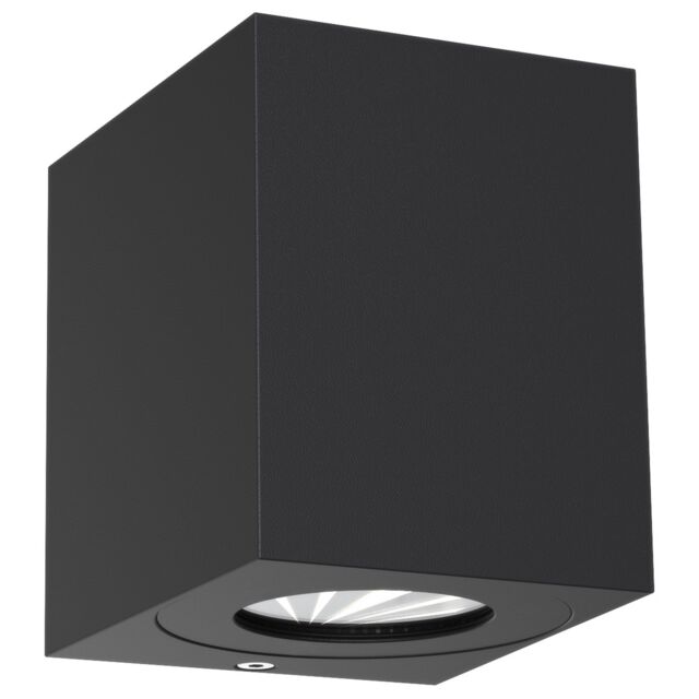 Nordlux Modern Outdoor Wall Light Black Aluminium Intergrated LED Coastal/Marine Safe - Mains Powered, IP44