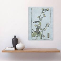 "Artery8 Leaf Cup Floral Painting Vintage Wall Art Print Overbeck in Blue - Size: W12"" x H16""" - thumbnail 4